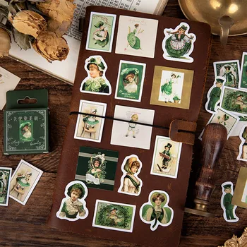 

46Pcs Rrtro Decor Stationery Stickers Kawaii Angel Stickers Paper Adhesive Sticker For Kids Scrapbooking Diary Supplies