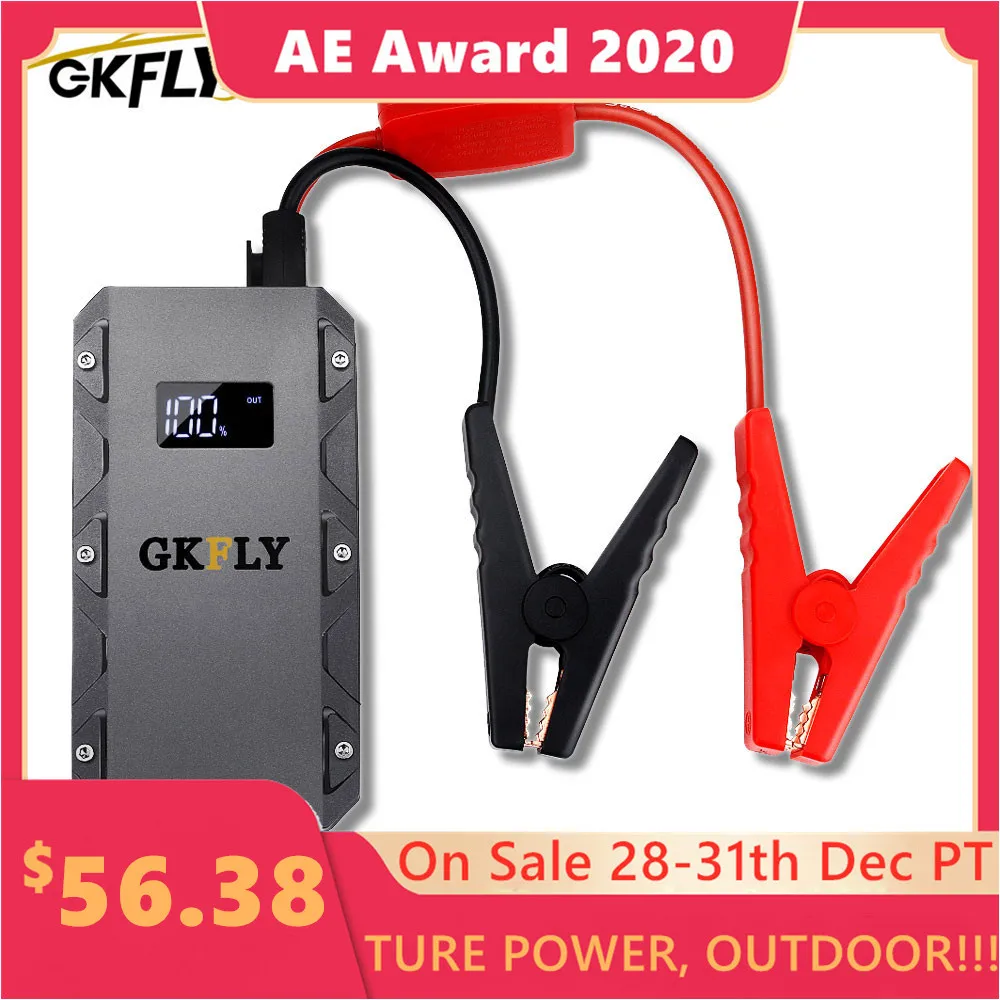 US $56.38 Gkfly Super Power 1500a Starting Device 20000mah 12v Car Jump Starter