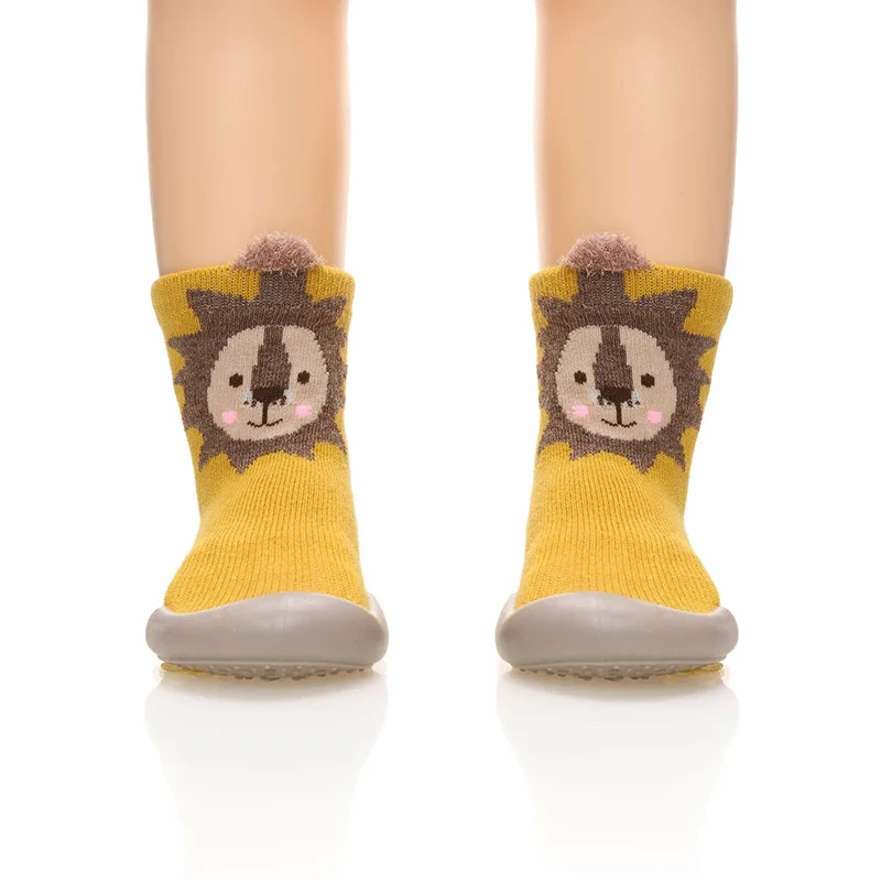 Недавно милые Носки для новорожденных детей; теплая зимняя одежда с рисунком животных, детские носки для девочки, мальчика Младенческая малышей Нескользящие домашние носки-тапочки