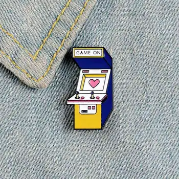 

Vintage Arcade Game Machine Brooch Enamel Game Pins Lapel Pin Shirt Bag Video Game Badge TV Game Jewelry Kids Friends Gift