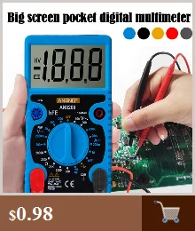 1 шт. ЖК-цифровой мультиметр Вольтметр Амперметр Омметр dc10 V~ 1000V 10A AC 750V Текущий тест er тест ЖК-дисплей A9205B