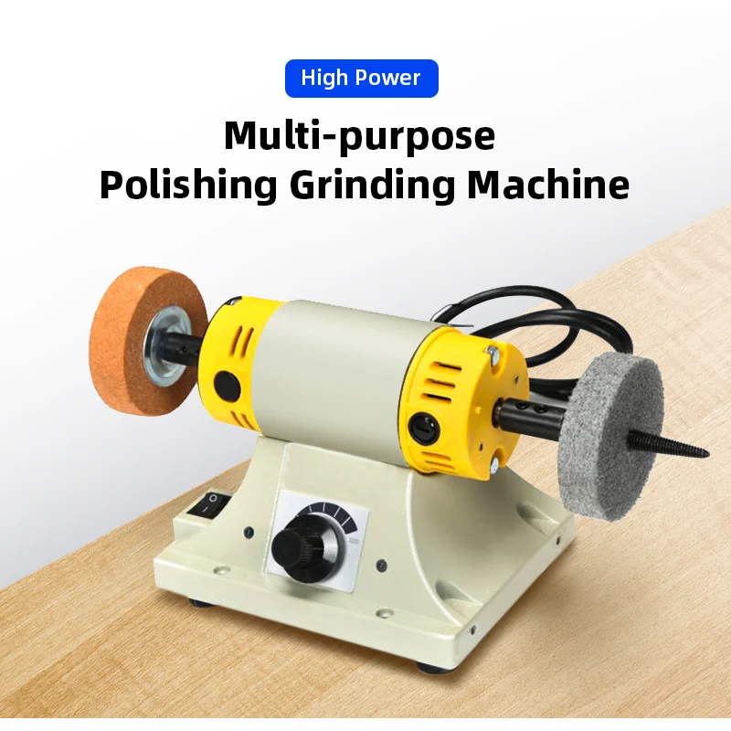 110V/220V Lathe Bench Grinder Multifunction Small Table Mill Adjustable Speed ade Jewel Polishing Machine   Set Motor Tool 350W 90 degree handpiece for foredom motor anging flexible shaft grinder mill grinder mesin 90d elbow