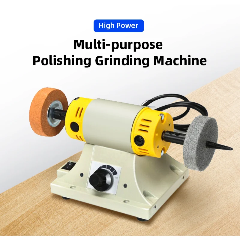 

110V/220V Lathe Bench Grinder Multifunction Small Table Mill Adjustable Speed ade Jewel Polishing Machine Set Motor Tool 350W