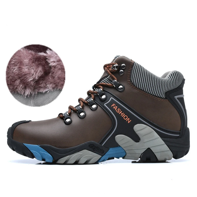 Dark brown 02 Унисекс уличная походная обувь для любителей водонепроницаемой дышащей охотничьей треккинговой обуви из натуральной кожи, спортивные альпинистские походные кроссовки - Цвет: Dark brown 02