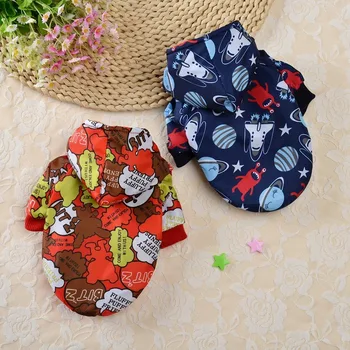 

Pet Dog Clothes Planet Rockets Clothings Dogs Coats Jackets Super Small Clothing Universe Print Autumn Winter Warm Ropa Perro