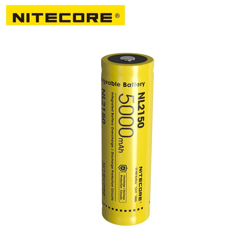 NITECORE 21700 аккумуляторы NL2150 5000 мАч 3 6 в 18 Втч перезаряжаемая батарея с защитой для