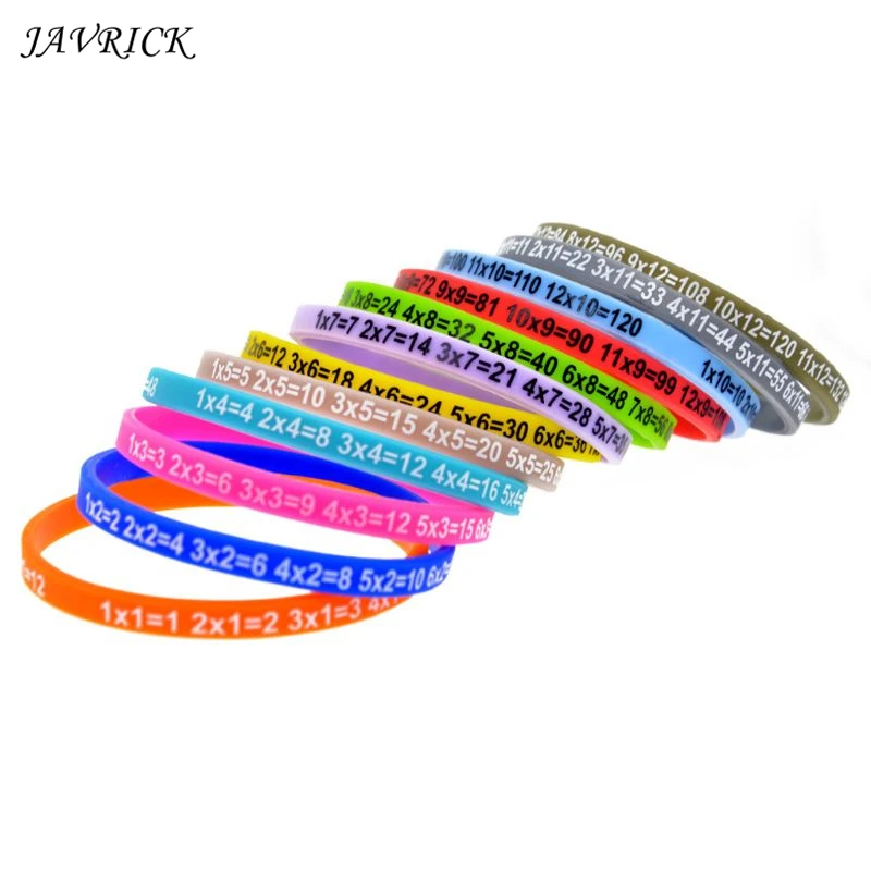 12 Colors Silicone Bracelets Multiplication Table Children Education School Toys