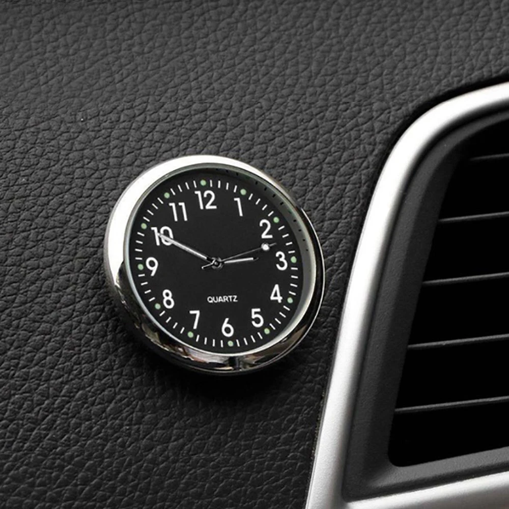 Universal Runde Auto Uhr Stick-Auf Elektronische Uhr Dashboard  Nachtleuchtende Dekoration Für Autos Auto Mithelfer