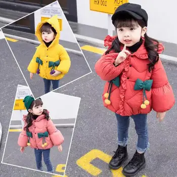 

Winter Autumn Baby Girls Princess Coat Jacket Cute Bowknot Warm Hoodie Casual Outerwear For Girl Infants Clothes m