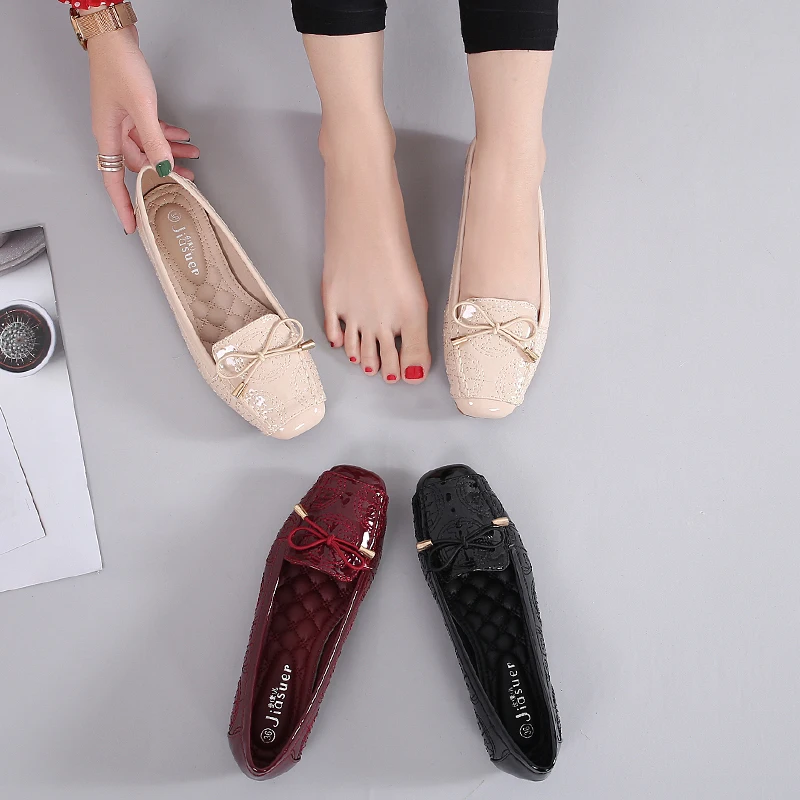 Обувь женская осенняя обувь de moda 2019 на плоской подошве для отдыха кожаные туфли