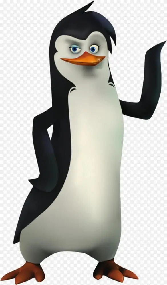 马达加斯加的企鹅插画图片