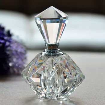 

H&D 3ml Women Mini Crystal Cut Transparant Perfume Bottle Glass Bottle Refillable Gift Empty Refillable Perfume Bottle