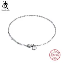 ORSA JEWELS, Настоящее серебро 925 пробы, браслеты для женщин, Идеальный полированный браслет, застежка "Лобстер", Модные женские ювелирные изделия SB29