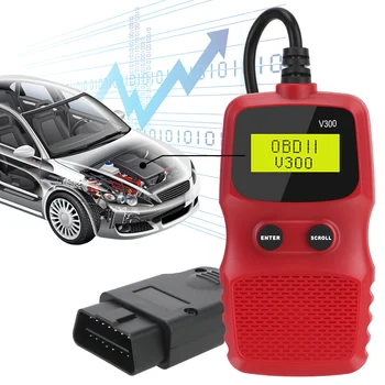 Считыватель кодов OBD2, сканер OBD 2, сканер OBDII ELM 327, автоматический диагностический инструмент, цифровой дисплей, ручной V300 Считыватель кодов OBD2, сканер OBD 2, сканер OBDII ELM 327, автоматический диагностический инструмент, цифровой дисплей, ручной V300