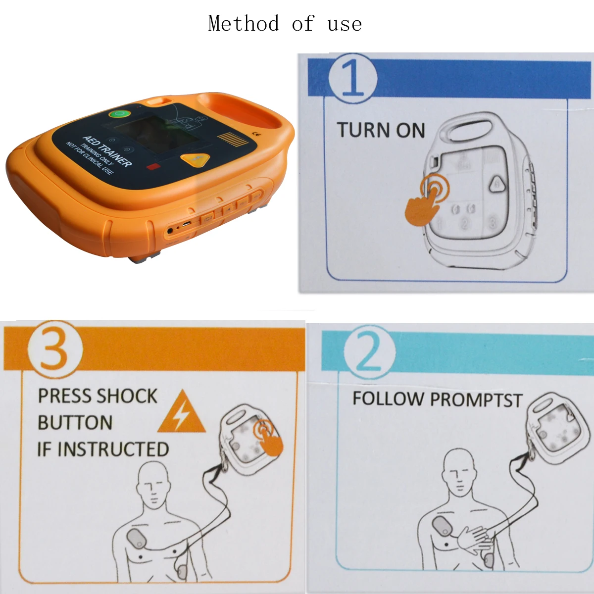 AED тренажер перезаряжаемый Автоматический Внешний AED тренажер аварийный AED/CPR обучающее устройство 10 Scenaries для здравоохранения