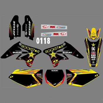 

For SUZUKI RMZ250 2007-2009 Graphics Decals Stickers Custom Number Name 3M Full Motorcycle Backgrounds Stickers Accessories