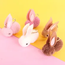 Super MENG мультфильм милый стерео плюшевыми кроликами гарнитура для airpods сумка Подвеска автомобиль брелок-подвеска