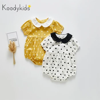 

Koodykids 2020 Baby Girl Bodysuits Summer Dress Rompers Dot Cotton Soft Fashion Romper Summer Baby Girl Clothes 0-3 Years old