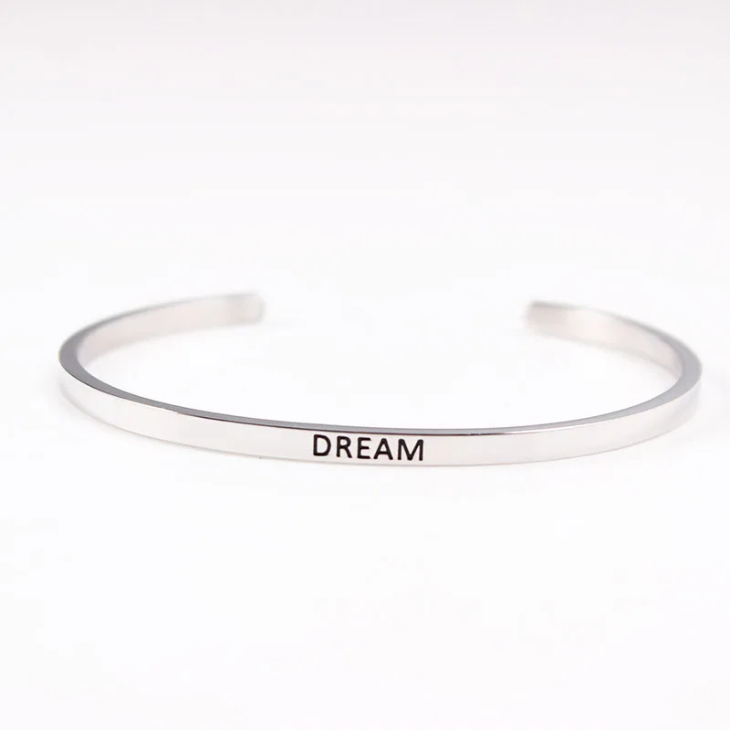 Dream из нержавеющей стали с гравировкой положительный вдохновляющие цитаты