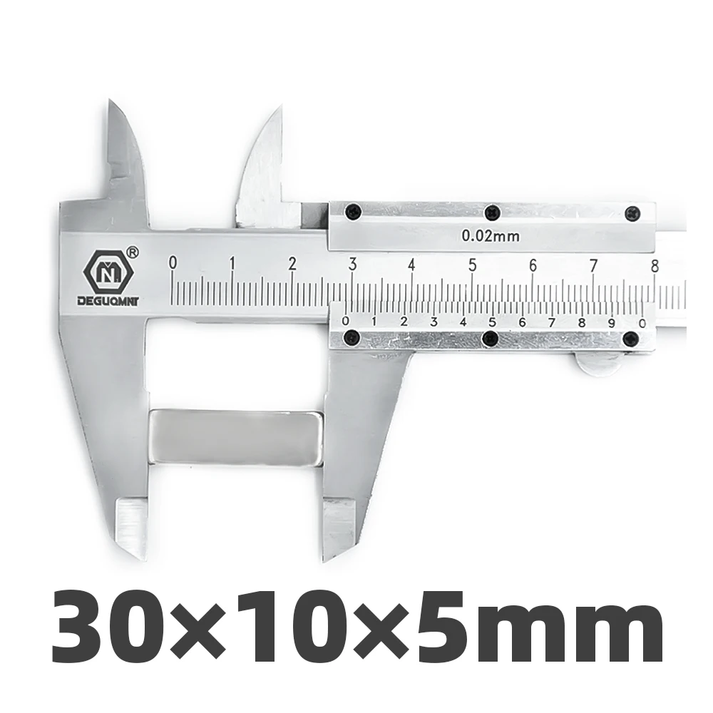 AI DIY 1/5/10 шт 30x10x5 мм N35 Сильный прямоугольный неодимовый магнит Постоянные супер мощные магниты 30*10*5 мм