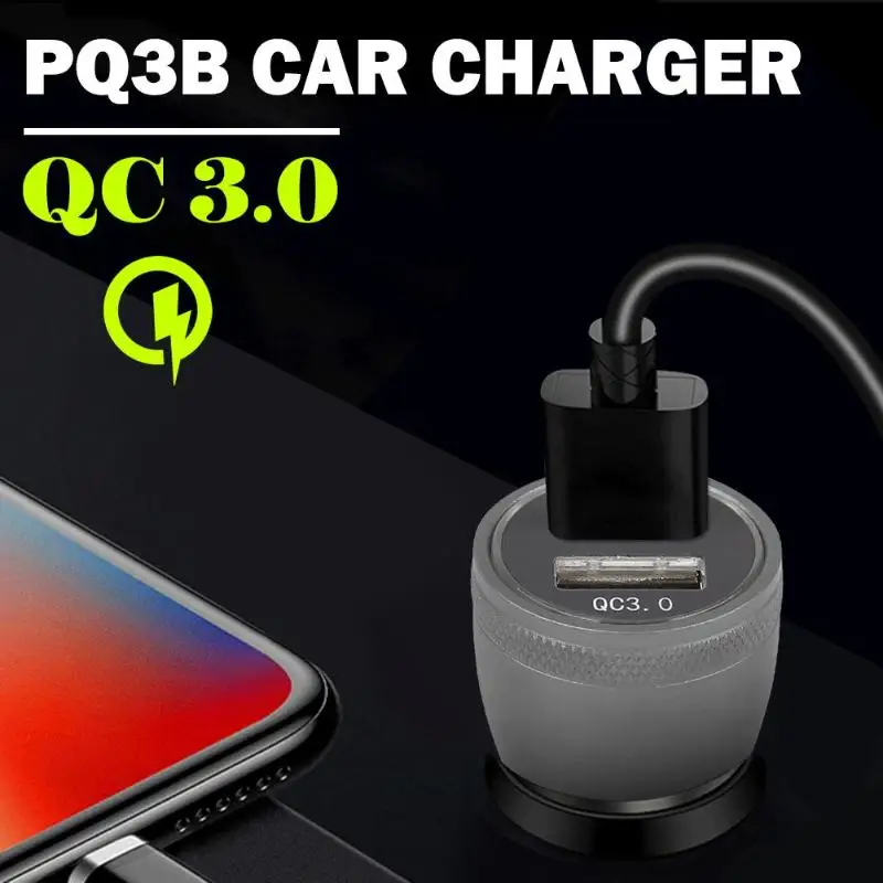 PQ3B 36W Автомобильное зарядное устройство QC 3,0 двойной USB адаптер для быстрой зарядки телефона