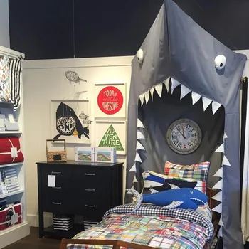 

INS New Style Shark Tent Triangular Ceiling Bed Curtain Infant Baby Mosquito Net tent children for Children Room Decoration