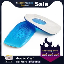 Гелевые пяточные чашки-пяточная Подушка костная шпора, Подошвенный Фасциит поддержка боли обувь вставки 1 пара