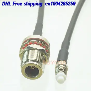 

EMS/ DHL 50pcs FME female jack to N female jack bulkhead RG58 Jumper pigtail 20" cable 22j