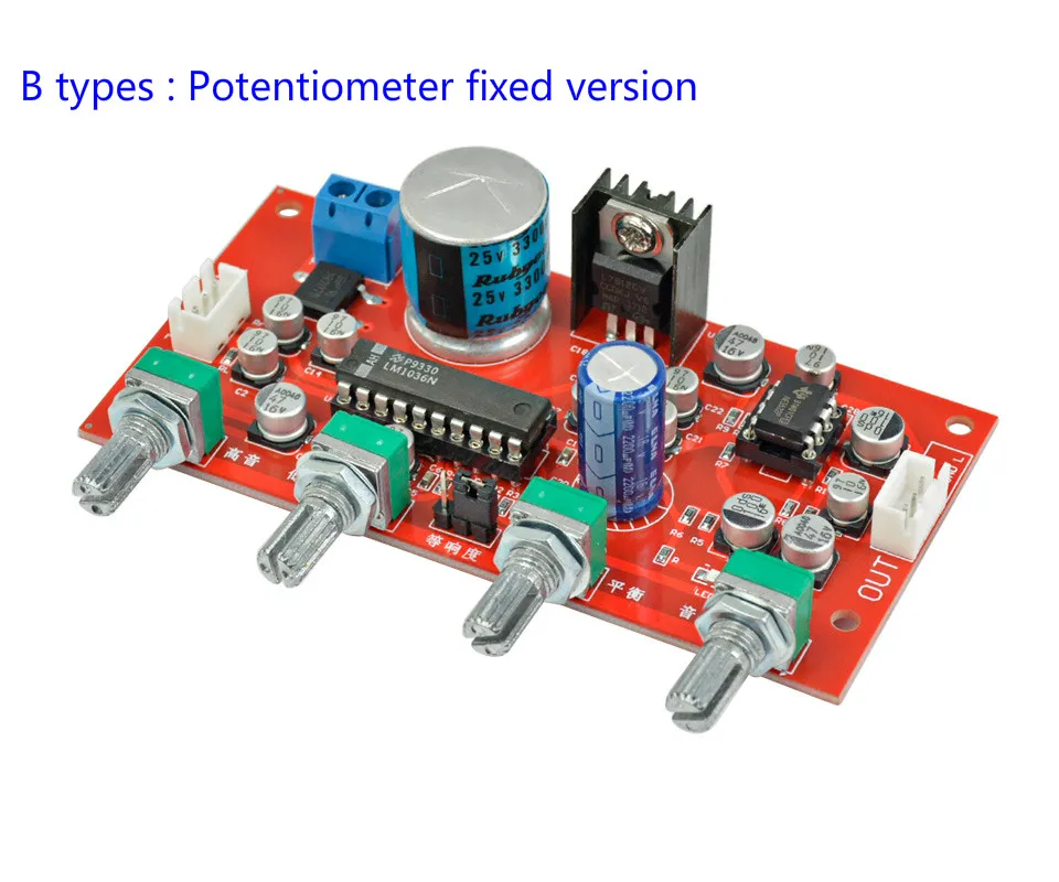 AIYIMA LM1036 Tone Board Bass Treble Balance Volume Control Adjustment NE5532 OP AMP HIFI Preamplifier Amplifier Single Power Mini Amplifier Audio Amplifier Boards