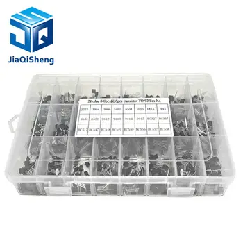 

24Values TO-92 Transistor Assortment Assorted Kit Each BC327 BC337 BC517 BC547 BC548 BC549 2N2222 3906 3904 5401 5551 C945 1015
