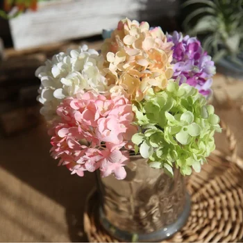 

Artificial flowers MINI Hydrangea Bouquet vases for home decor wedding bridal accessories clearance christmas decorative flowers