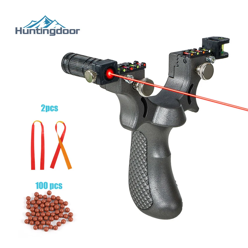 Huntingdoor nuevo tirachinas de resina catapulta con plano banda de goma al aire libre caza tiro Honda con Laser Honda