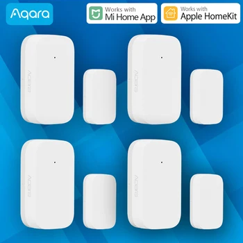 

4Pcs Aqara Door and Window Sensor Smart Zigbee Wireless work with Xiaomi Mi Home App compatible Apple HomeKit Door open alarm