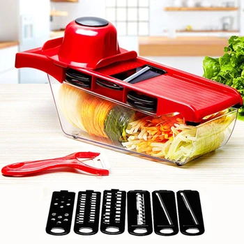 

Multifunctional Manual Vegetable Fruit Slicer Potato Fruit Cutter Stainless Steel Mandoline Kitchen Vegetable Shredders& Slicers