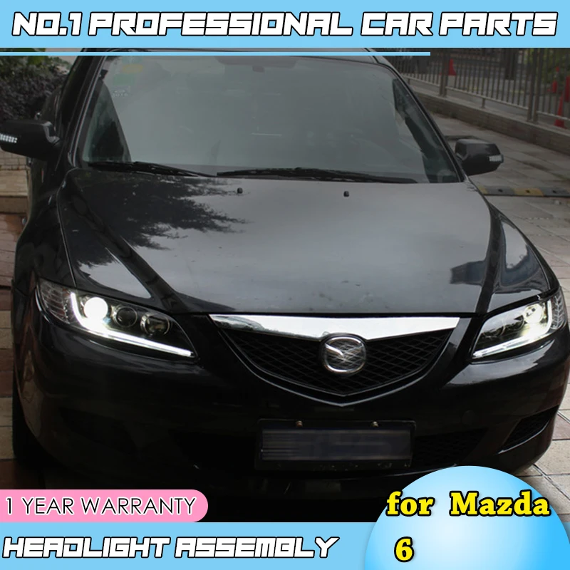 Автомобильный Стайлинг фара для Mazda 6 фары 2004-2013 мазда6 светодиодный фары DRL дневные ходовые огни Биксеноновые HID