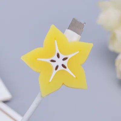 Кабель Bite милые фрукты кабель протектор для Iphone USB кабель Органайзер Chompers зарядное устройство провода Держатель Pprotege кабель для игрушек забавные - Цвет: C