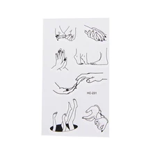 Fingers Toes Body Art Sexy Waterproof Temporary Tattoo Fake Tattoo Stickers