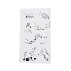 Fingers Toes Body Art Sexy Waterproof Temporary Tattoo Fake Tattoo Stickers