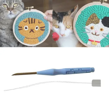 

Plastic Punch Needle Embroidery Pen Set Adjustable Punch Needle Weaving Tool Interchangeable Punch Needle Sewing Accessorie