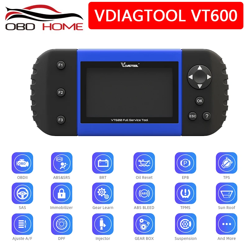 Автомобильный сканер VDIAGETOOL VT600 программатор ключей инструмент для коррекции
