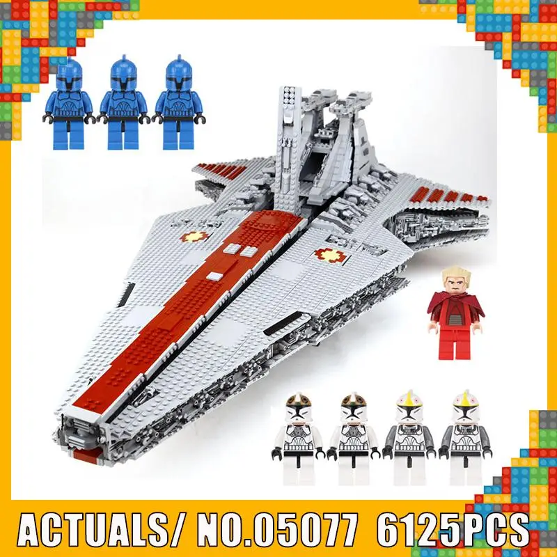 

DHL 05077 MOC Star Toys Wars The UCS ST04 Republic Cruiser Star Destroyer Set Educational Building Blocks Bricks Kids Toys Gifts