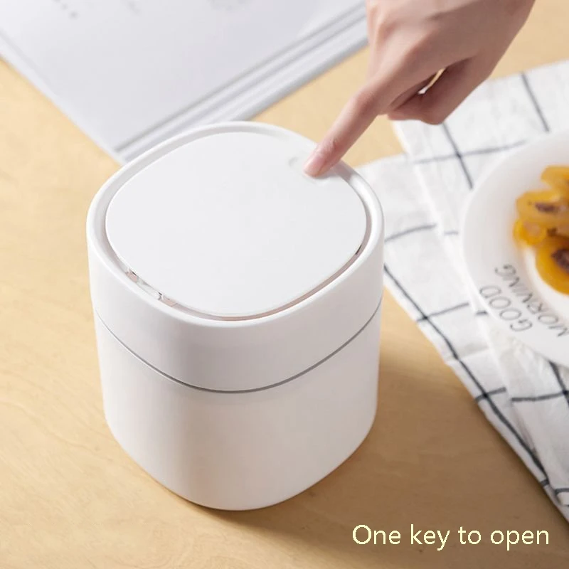 Mini Desktop Waste Bins Garbage Basket Home Table Plastic Trash Can Office Supplies Dustbins Sundries Barrel Box trash can,desktop trash can