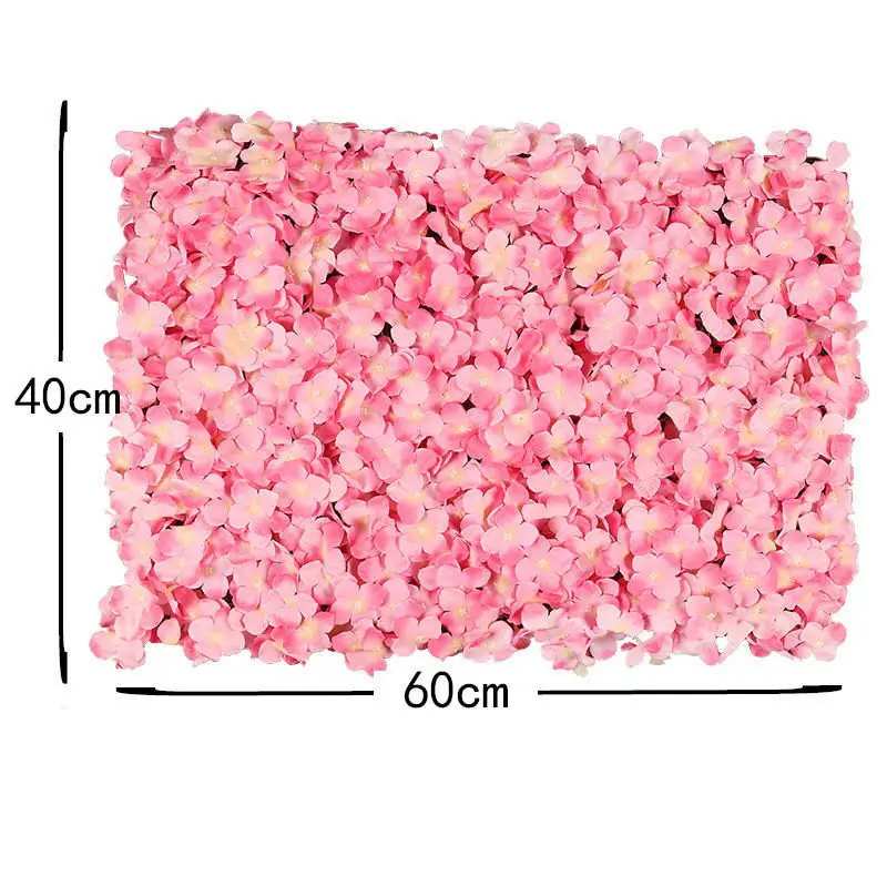 60X40 см Искусственный Шелковый цветок розы настенные Свадебные Рождественские украшения декоративные шелковые гортензии Свадебные украшения фон - Цвет: pink