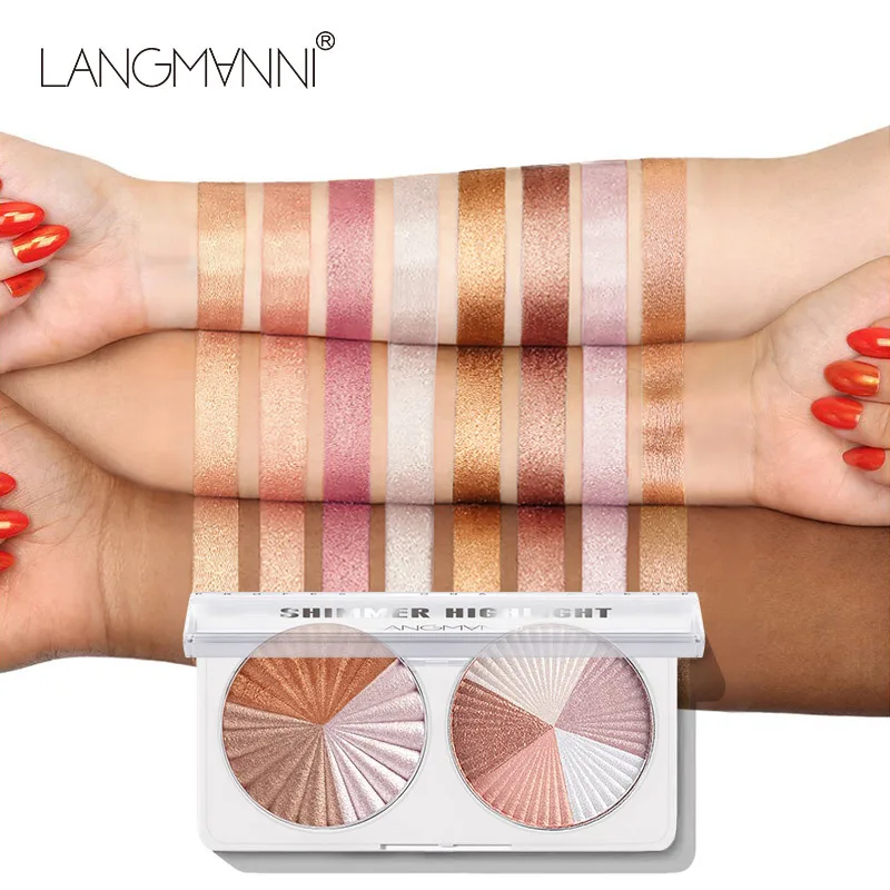 

Korean Cosmetics 8 Colors in 1 Diamond Highlighter Palette Highlighter for Face Multi-Functional Shimmer and Shine