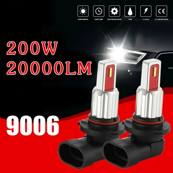 

2pcs High Quality 9006 HB4 LED Fog Headlight Bulb Conversion Kit 200W 20000LM 6000K White Durable And Practical