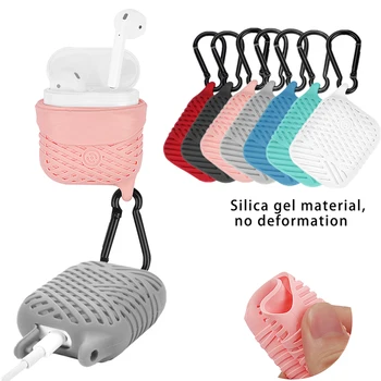 

Portable Full Protective Cover Soft Silicone Earphone Case for Apple Airpods Headphone Accessories Anti-fall Dustproof Shell