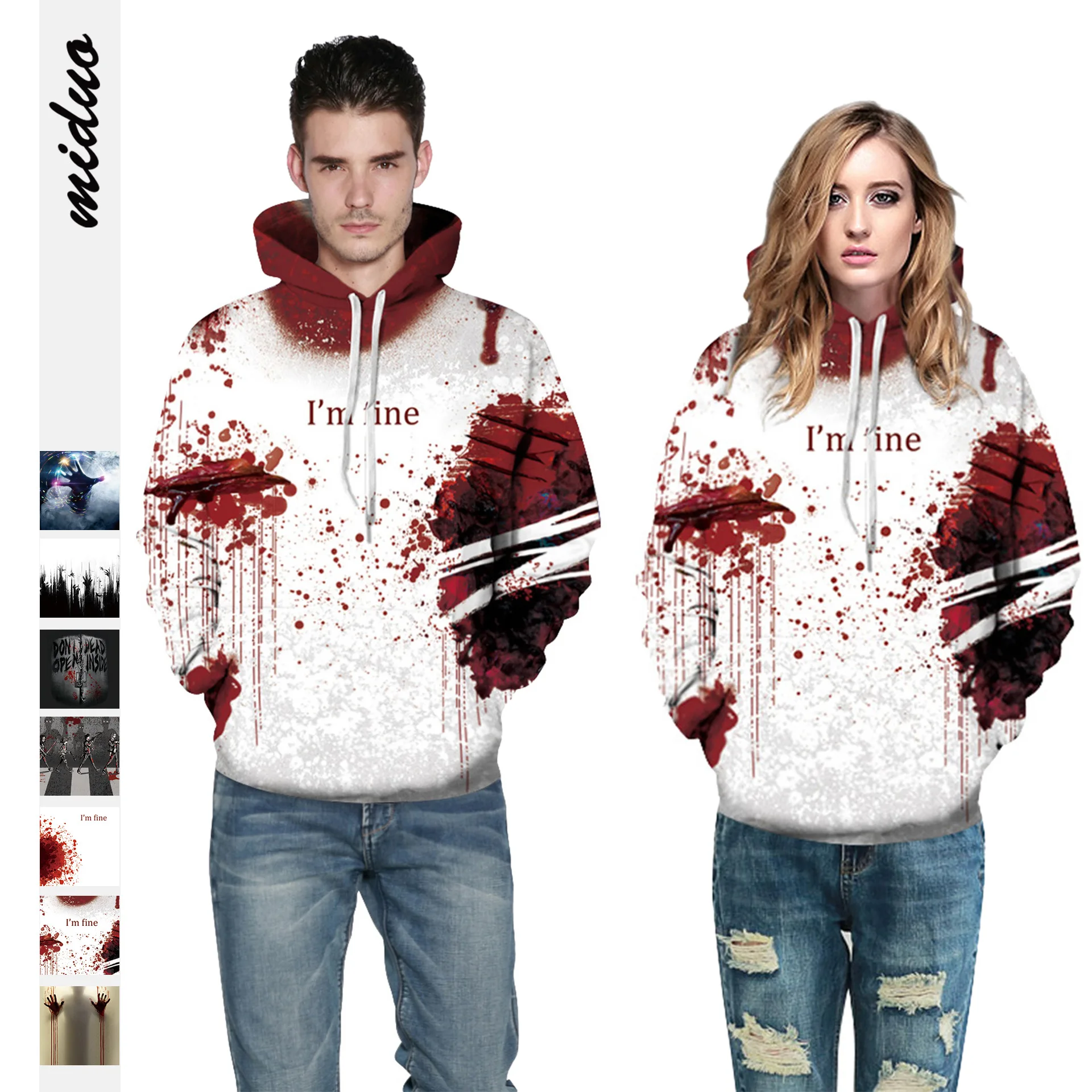 

Joker Funny Hoodie Halloween Crazy Smile Pullover Long Sleeve Sweatshirt Fashion Stree Coats Cool Unisex Sportwear women hoodies