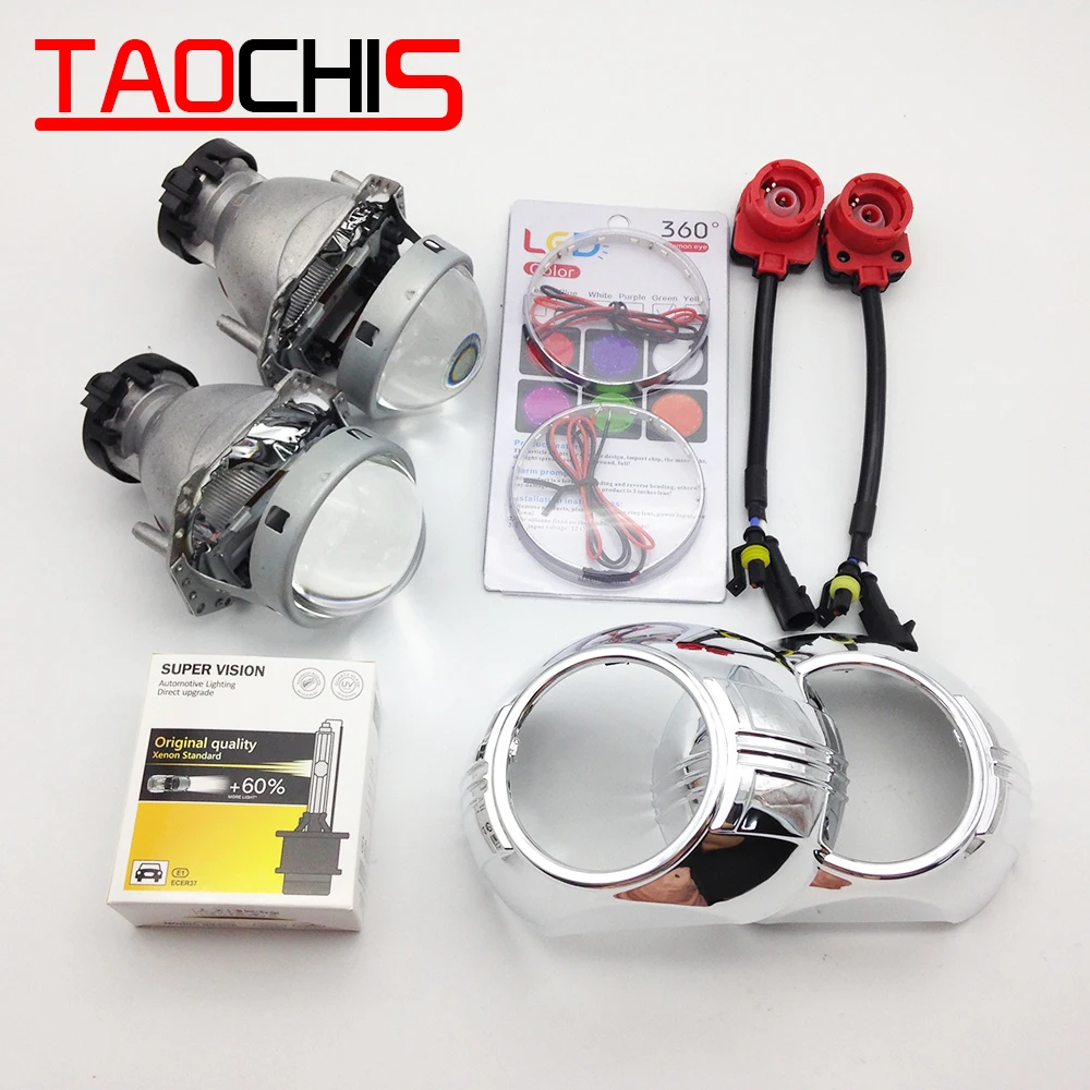 TAOCHIS 3," Hella объектив проектора HID xenon D2S D1S D3S D4S Shroud Demon Eye изменить головной свет лампы обновления