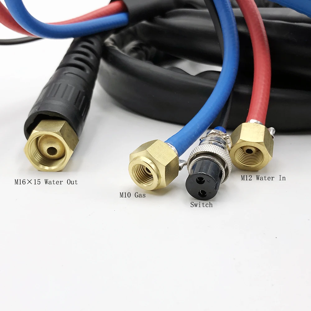 4 m/8 m wp18 raffreddato ad acqua torcia di saldatura weldcraft torce tig con doppio interruttore
