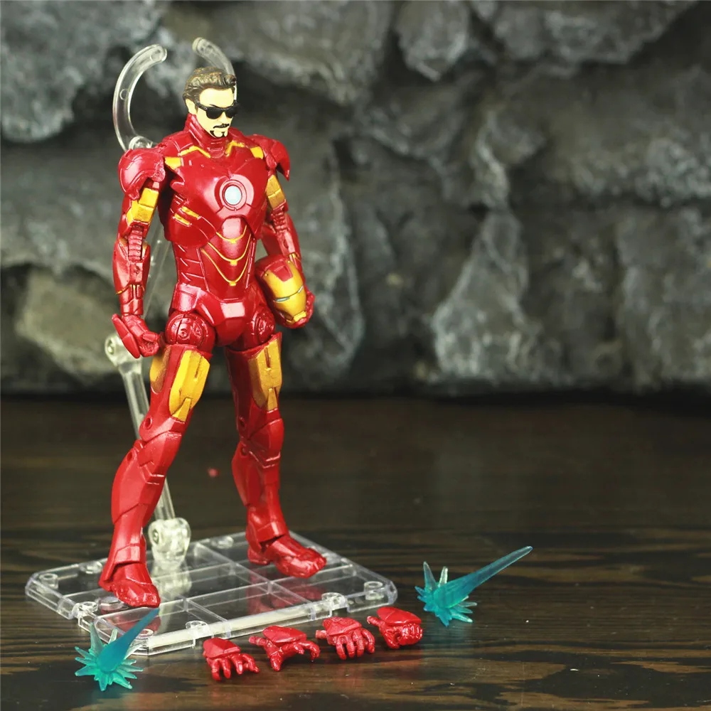 Leyendas De Marvel Capitán América Ironman MK43 MK42 MK4 MK6 Dorado Figura Suelta-Negro